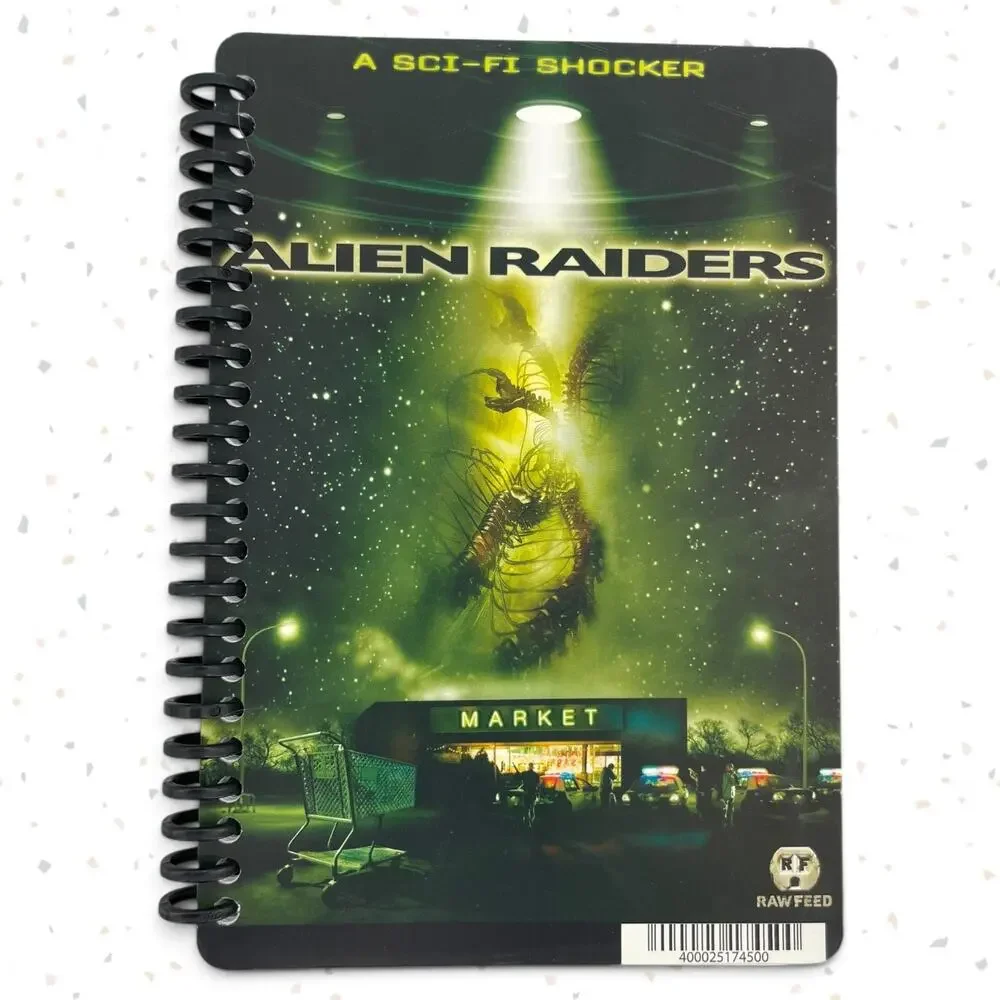 Alien Raiders Mini Movie Poster Journal Notebook Diary Hand Crafted Lined Paper